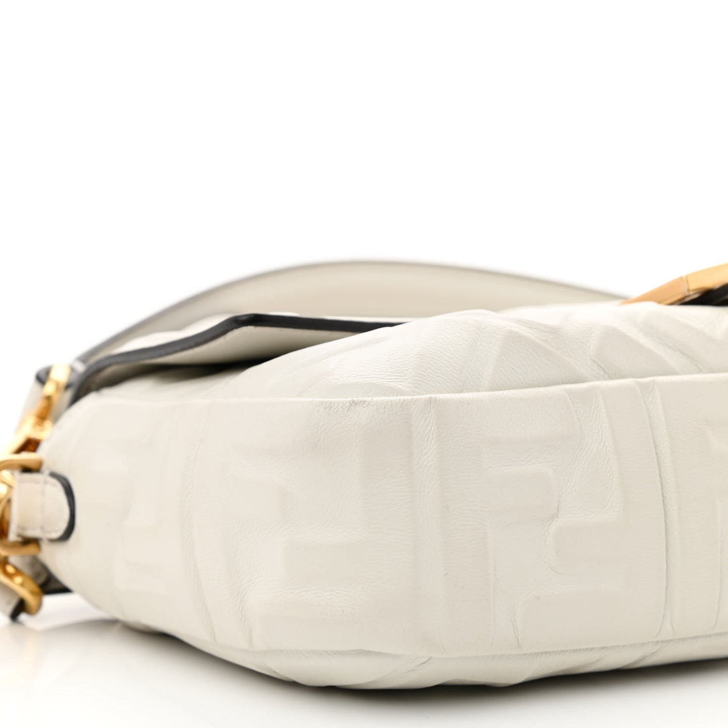 Nappa FF 1974 Embossed Baguette White