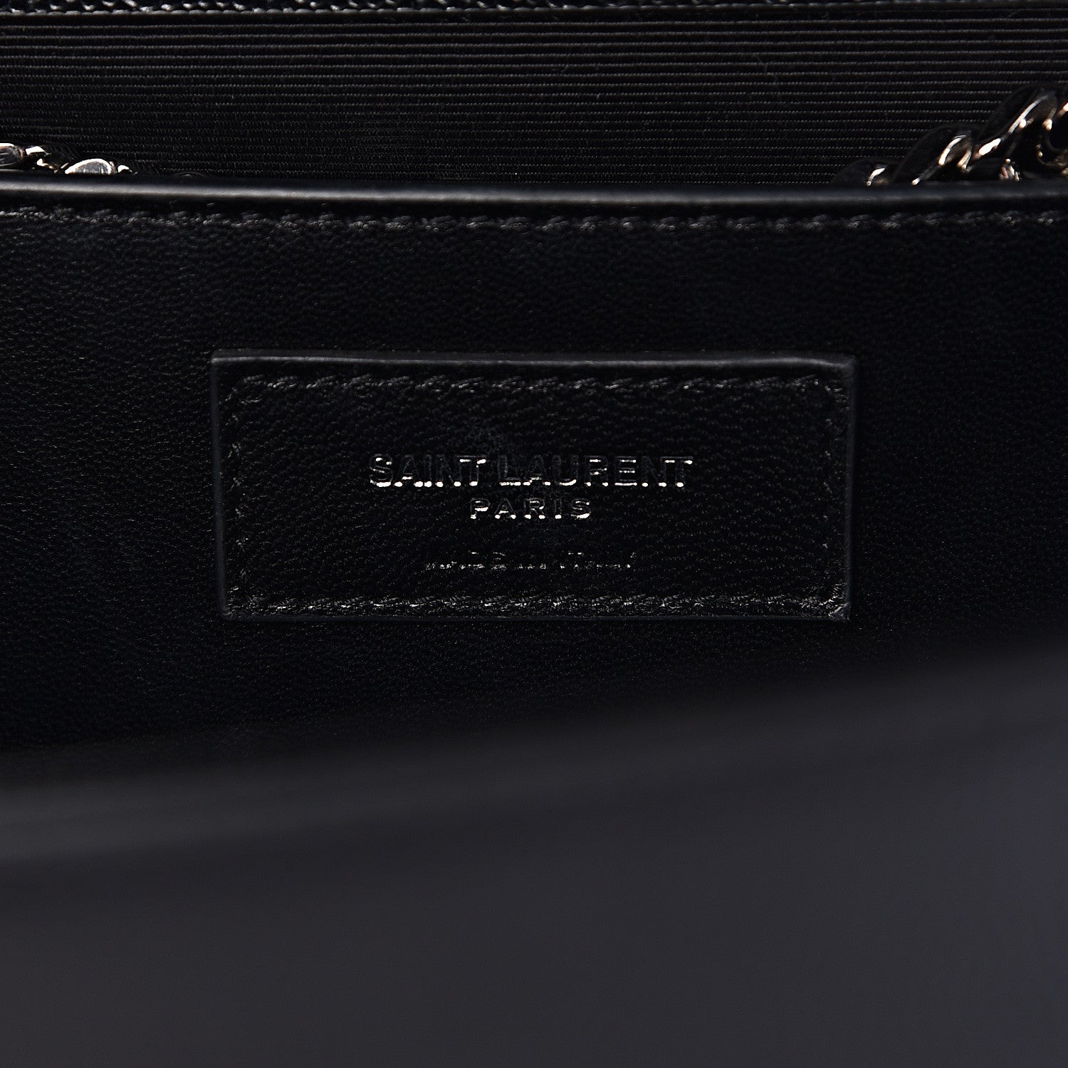 Saint Laurent Grain De Poudre Large Classic Monogram Kate Satchel Black 6 of 10