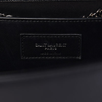 Saint Laurent Grain De Poudre Large Classic Monogram Kate Satchel Black 6 of 10