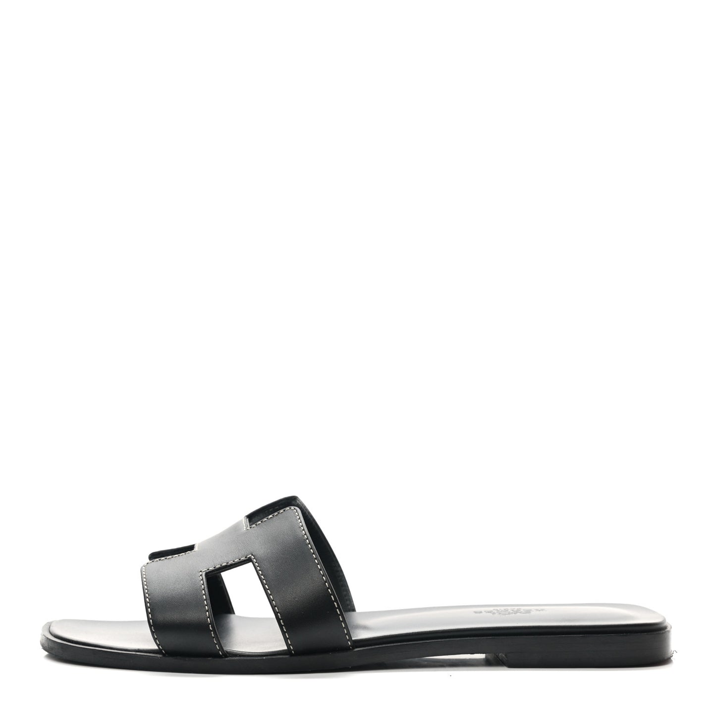 Box Calfskin Oran Sandals 39 Black