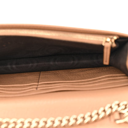 Gucci Pebbled Calfskin Soho Wallet On Chain Camelia 5 of 10
