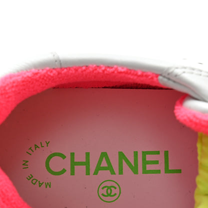 Chanel Calfskin Womens Logo Sneakers 38 White Multicolor 7 of 10