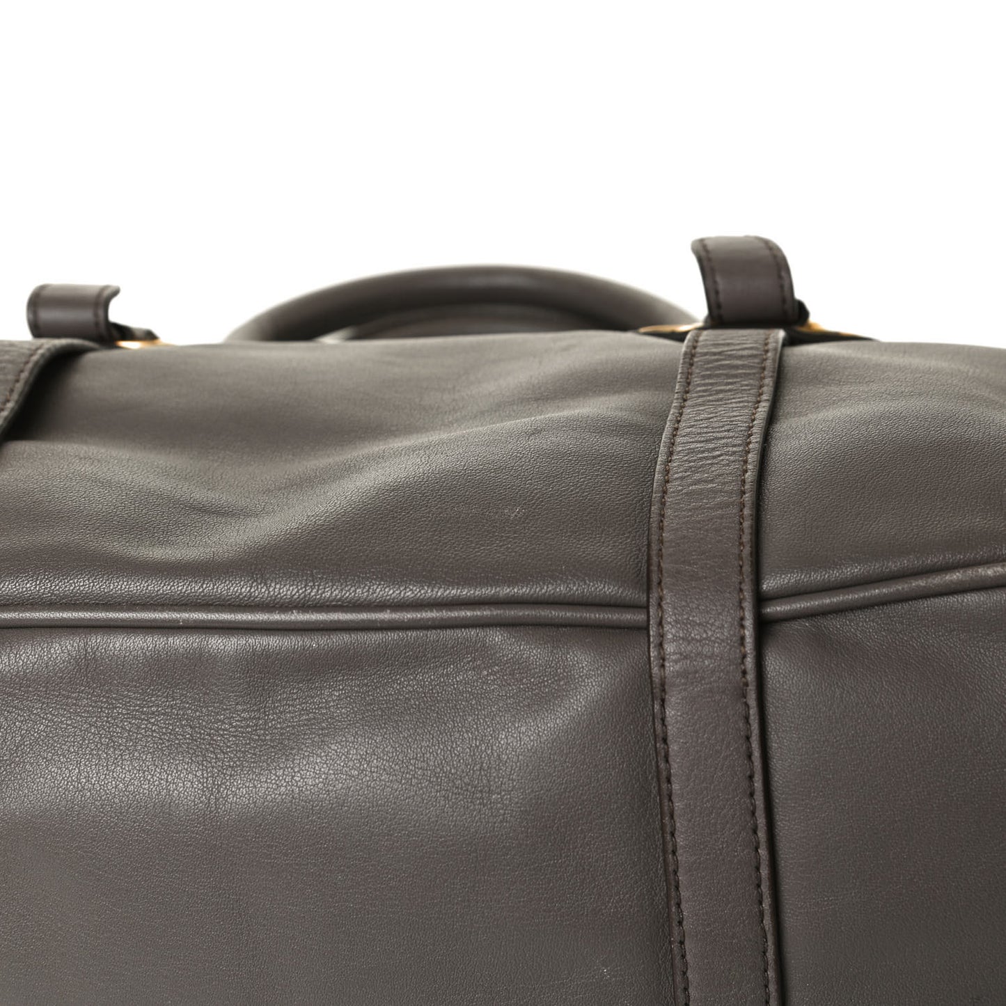 Soft Calf Shopping Satchel Bag Bambu