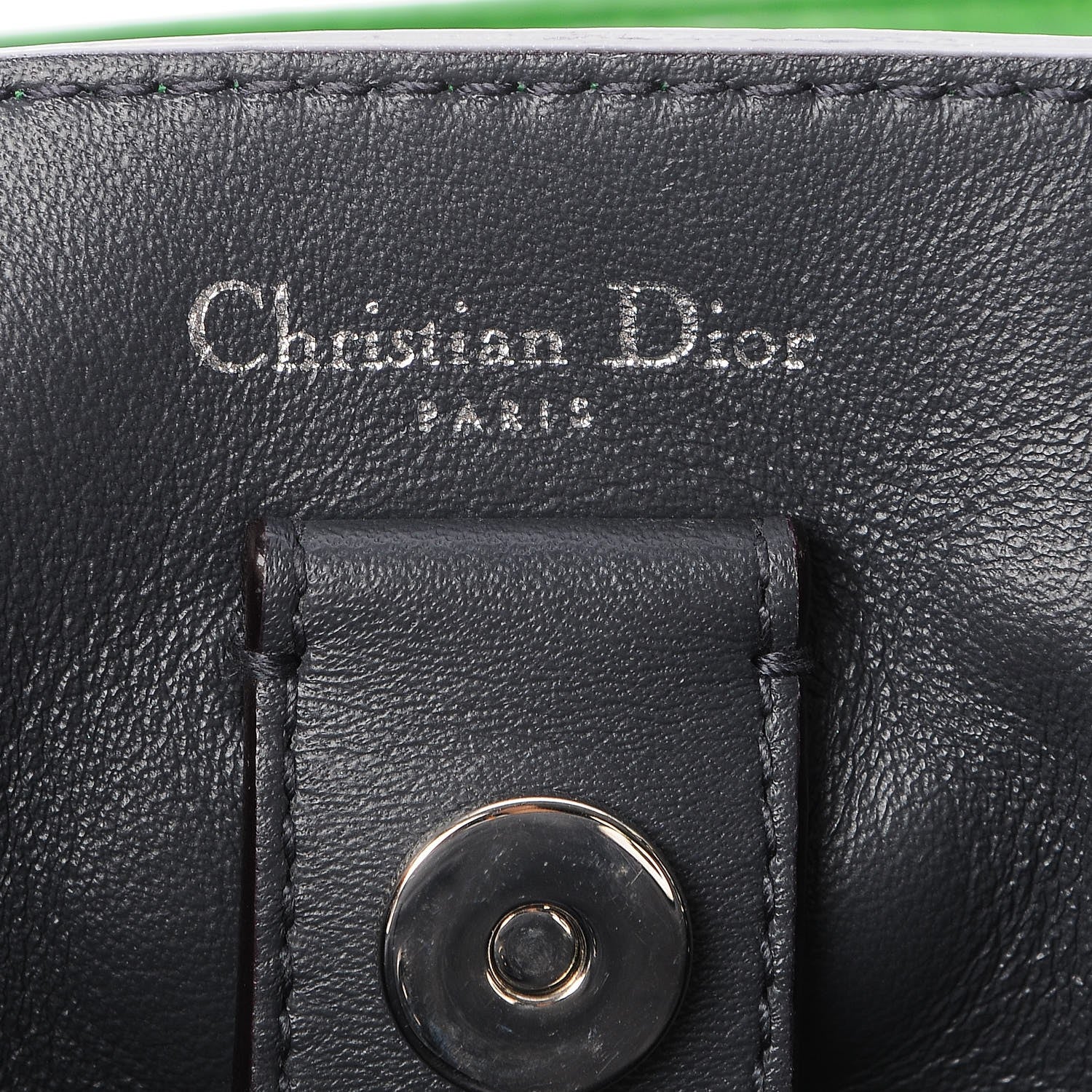 Christian Dior Bullcalf Small Diorissimo Tote Grass Green 7 of 12