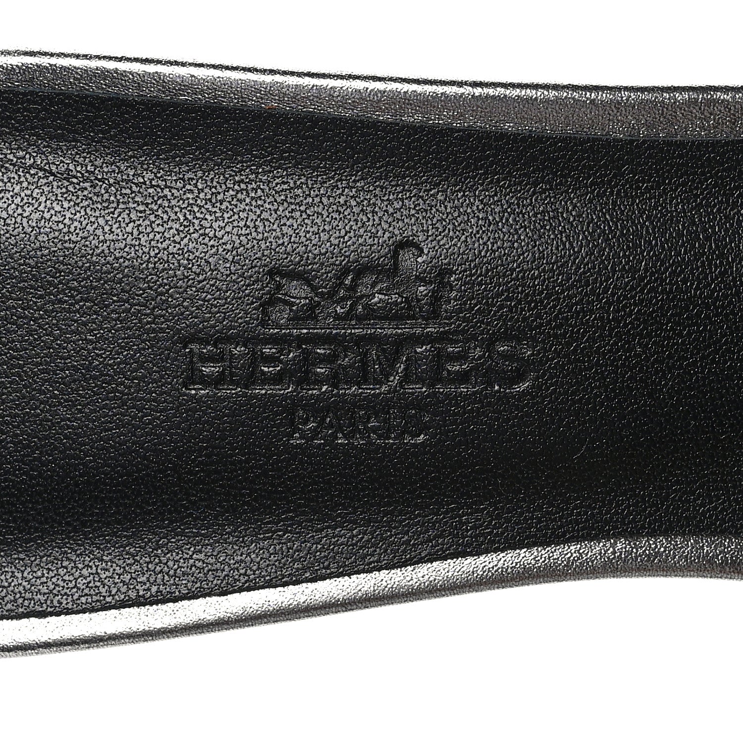 Hermes Metallic Nappa Oasis Sandals 37.5 Gris Argente 6 of 7