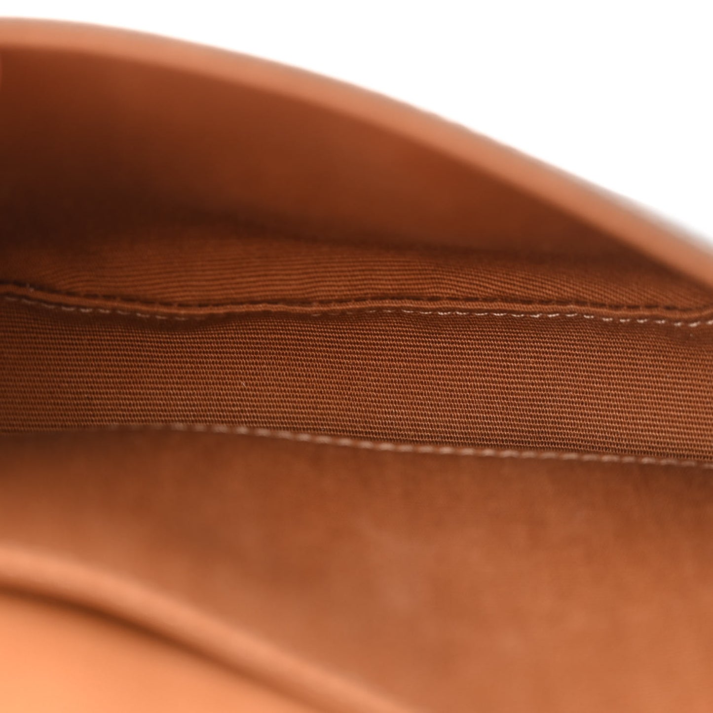 Canvas Calfskin Triomphe Mini Besace Tan