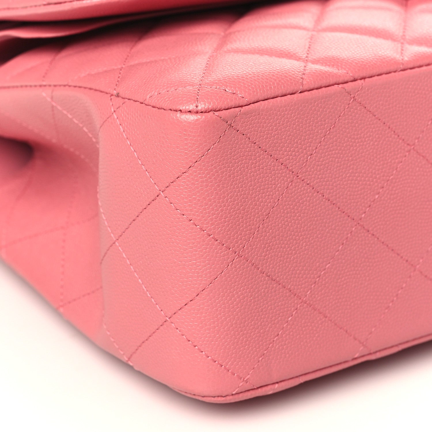 Chanel Caviar Quilted Jumbo Double Flap Dark Pink 8 of 10