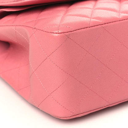 Chanel Caviar Quilted Jumbo Double Flap Dark Pink 8 of 10