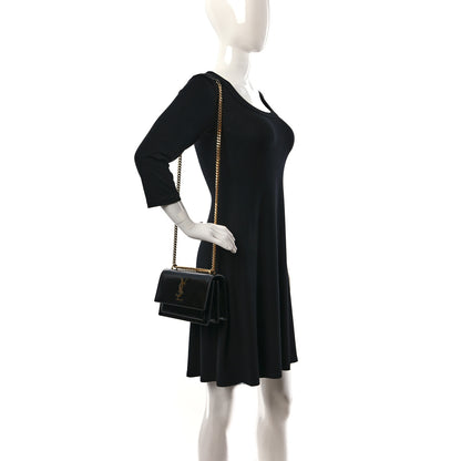 Saint Laurent Patent Small Monogram Sunset Black 2 of 9