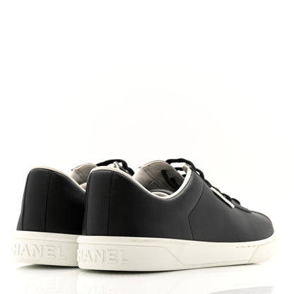 Chanel Calfskin CC Uniform Womens Sneakers 40 Black 5 of 12