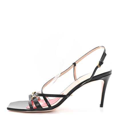 Gucci Malaga Kid Victoria Strappy Horsebit Sandals 41 Black 1 of 9