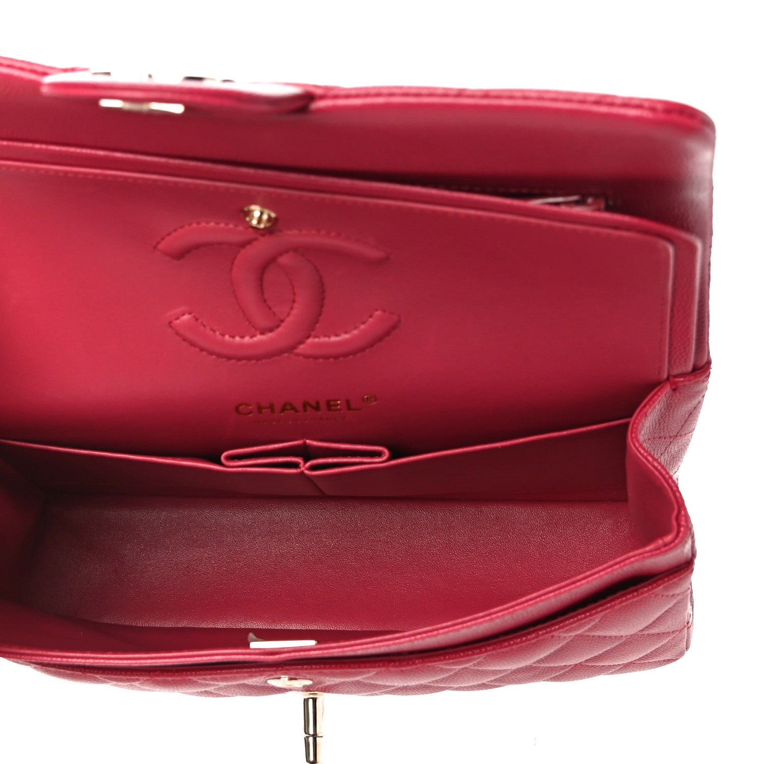 Chanel Caviar Quilted Small Double Flap Dark Pink 7 of 10