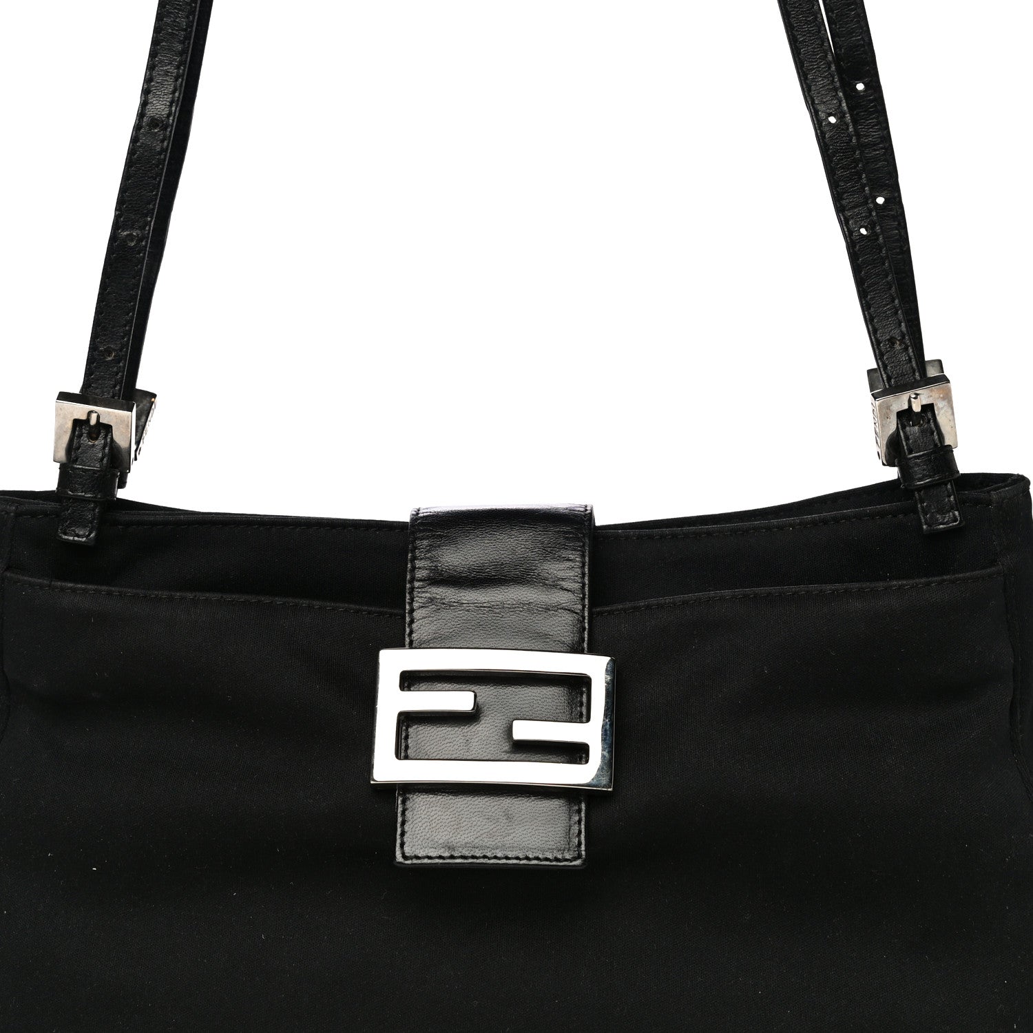 Fendi Neoprene Shoulder Bag Black 9 of 15