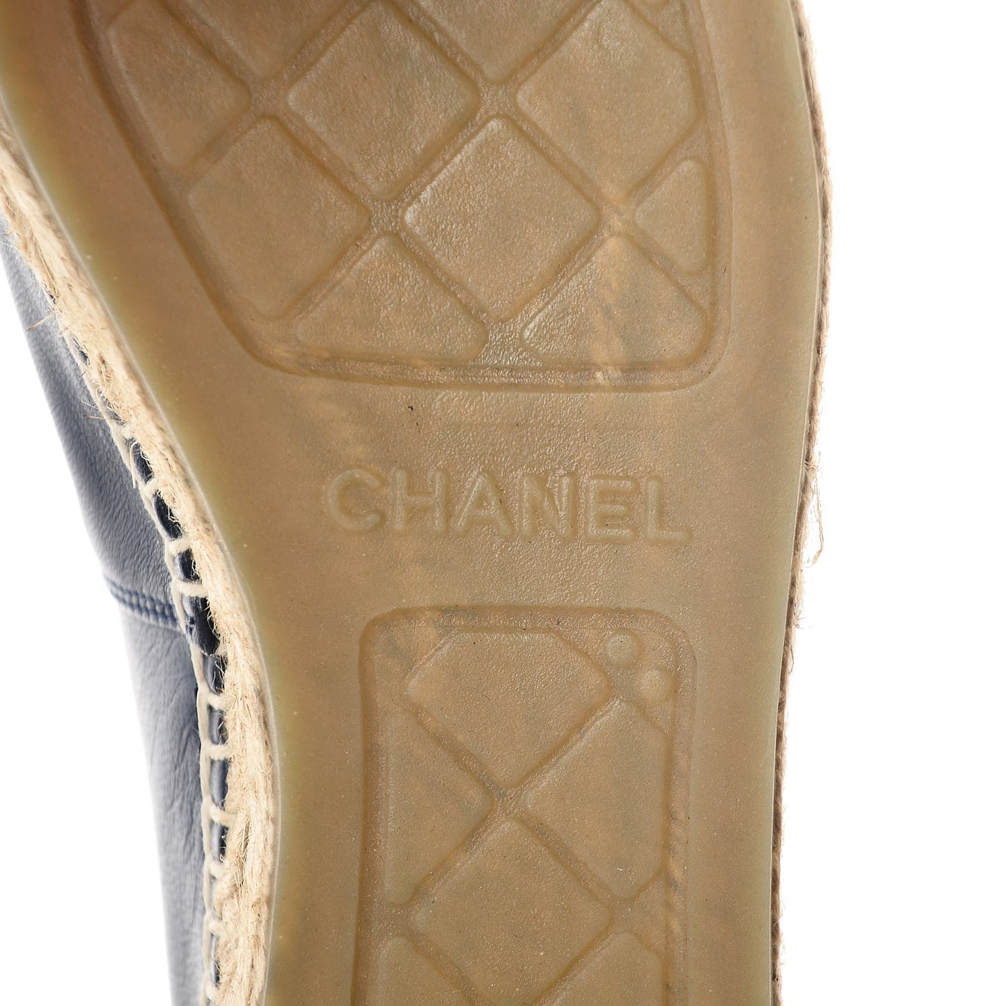 Lambskin CC Espadrilles 36 Navy Black