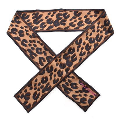 Louis Vuitton Silk Leopard Bandeau Scarf Marron 1 of 5