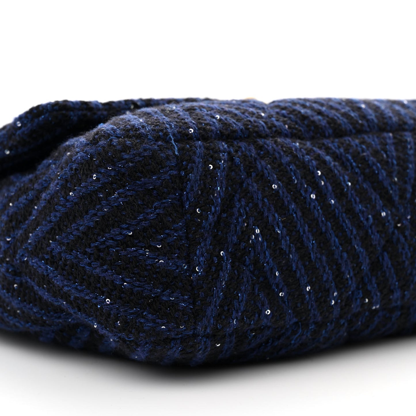 Tweed Sequin Quilted Large Chanel 19 Flap Blue Multicolor