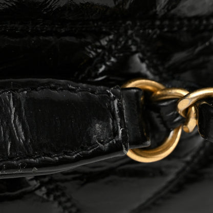 Chanel Shiny Aged Calfskin CC Chain Drawstring Bag Black 11 of 13
