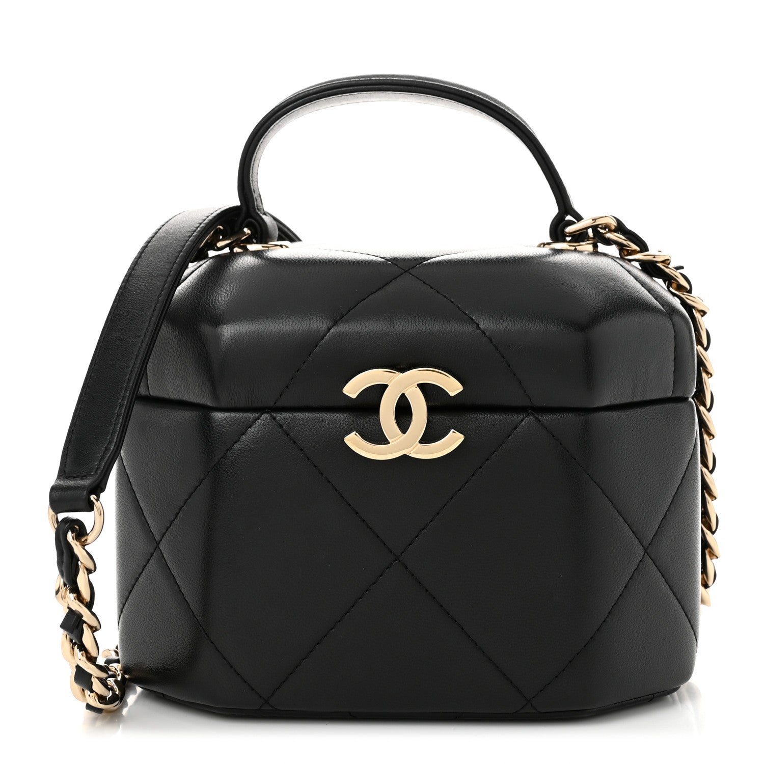 Chanel Lambskin Quilted Vendome Case Black 1 of 10