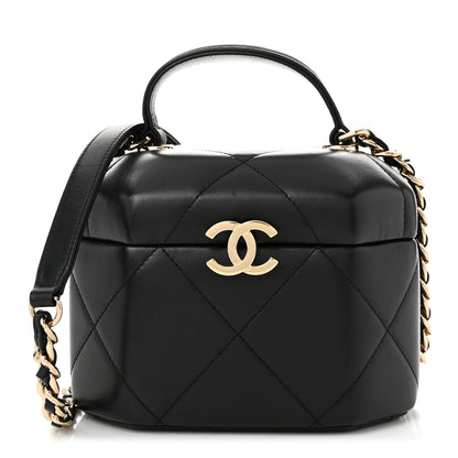 Chanel Lambskin Quilted Vendome Case Black 1 of 10