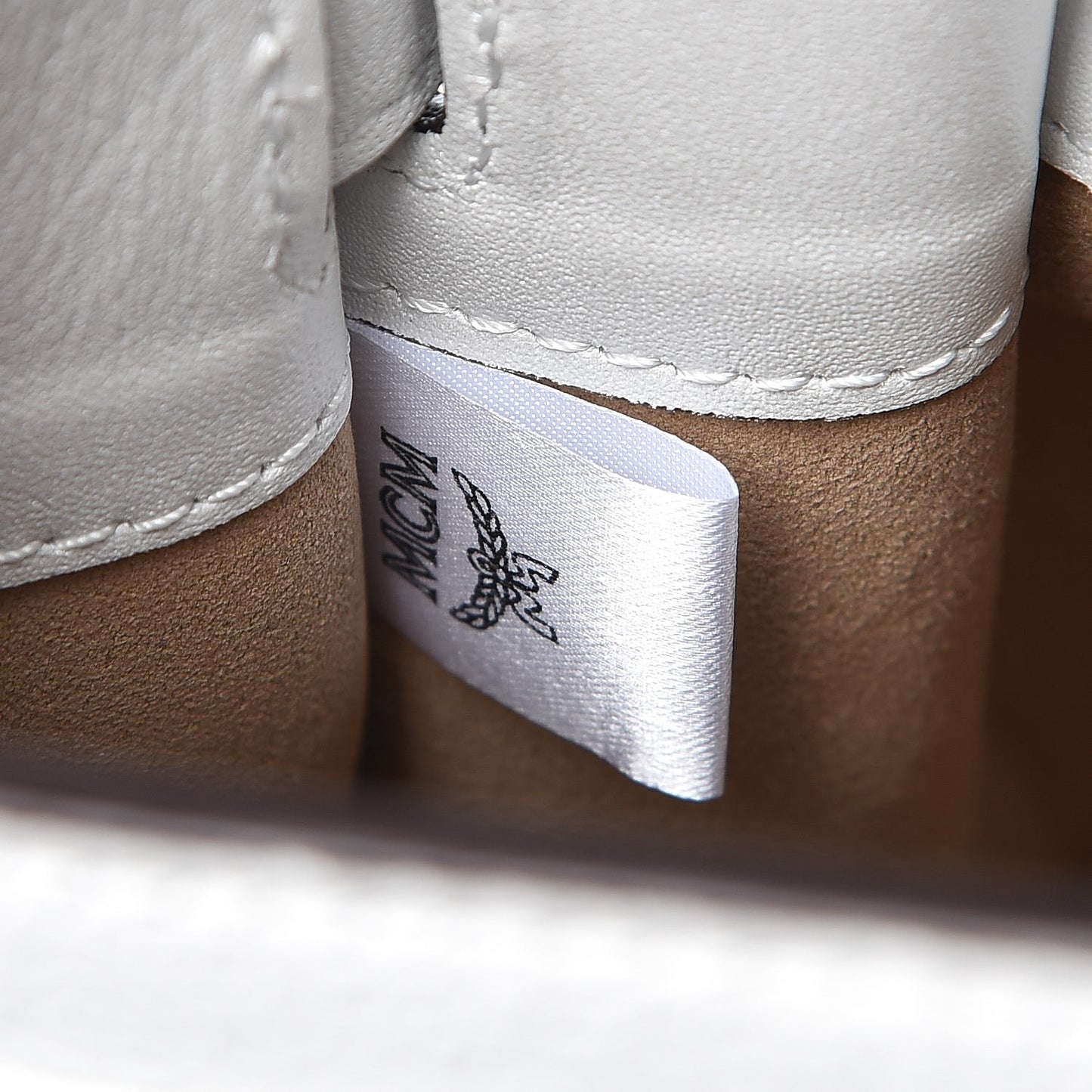 Grained Calfskin Medium Milla Convertible Backpack White Flake