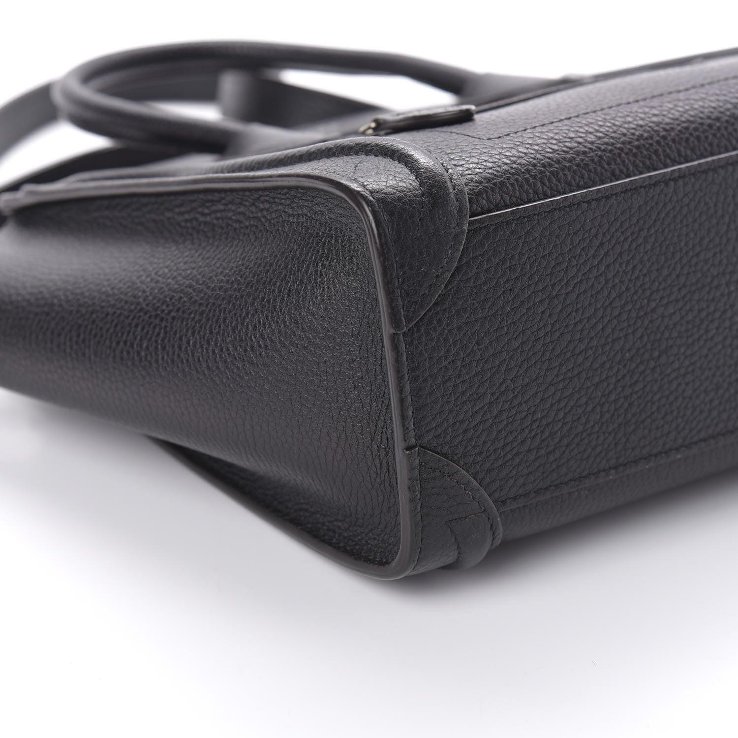 Celine Drummed Calfskin Nano Luggage Black 7 of 11