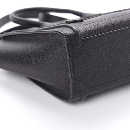 Celine Drummed Calfskin Nano Luggage Black 7 of 11