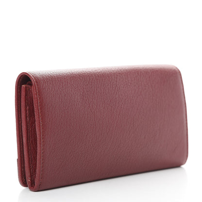 Balenciaga Chevre Gold Metallic Edge Hardware Money Wallet Bordeaux 3 of 8