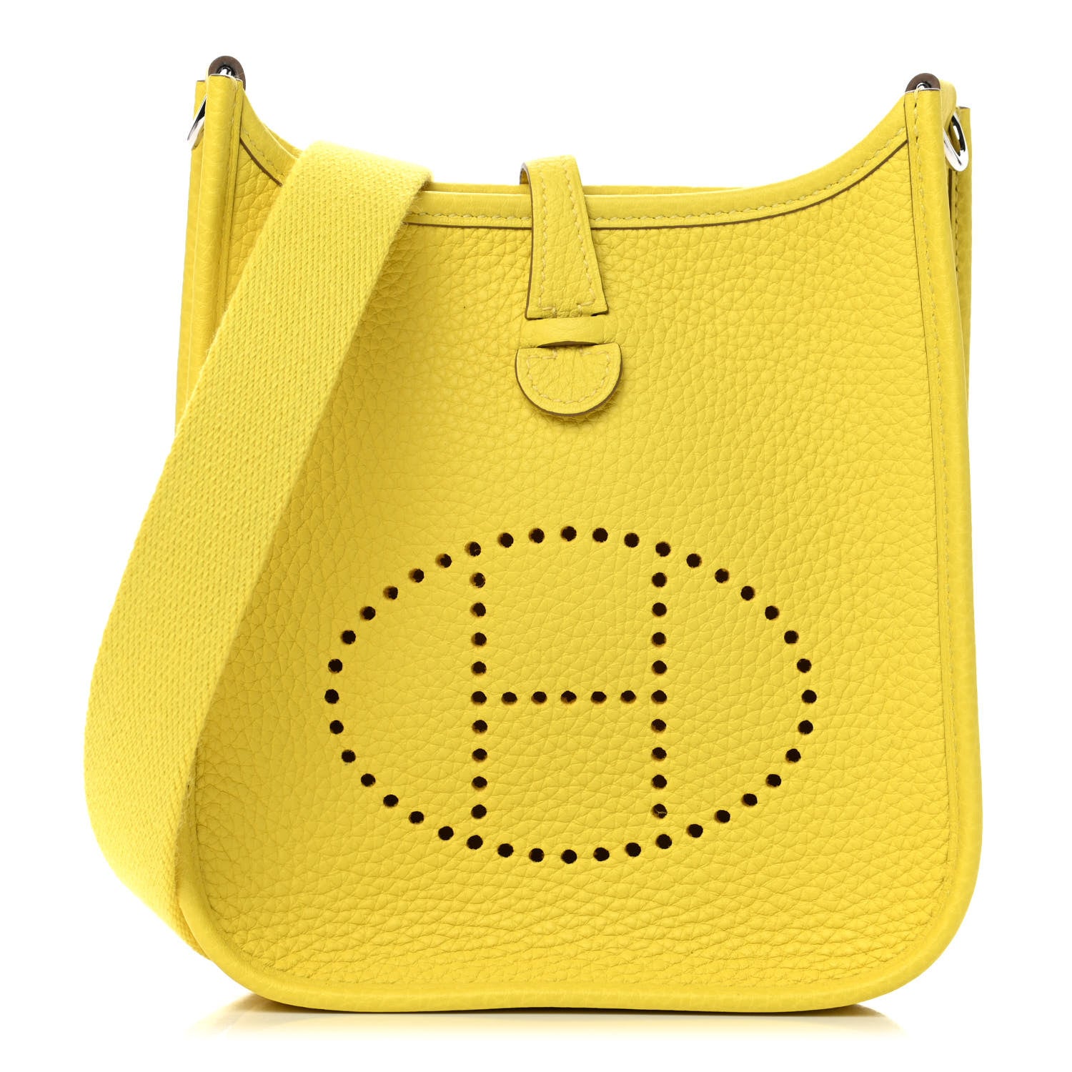 Hermes Taurillon Clemence Evelyne TPM Lime 1 of 5