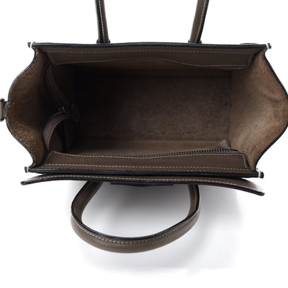 Celine Drummed Calfskin Nano Luggage Souris 6 of 20