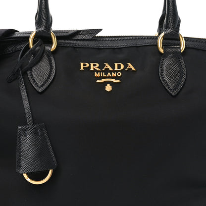 Prada Tessuto Nylon Saffiano Shopping Tote Black 8 of 10