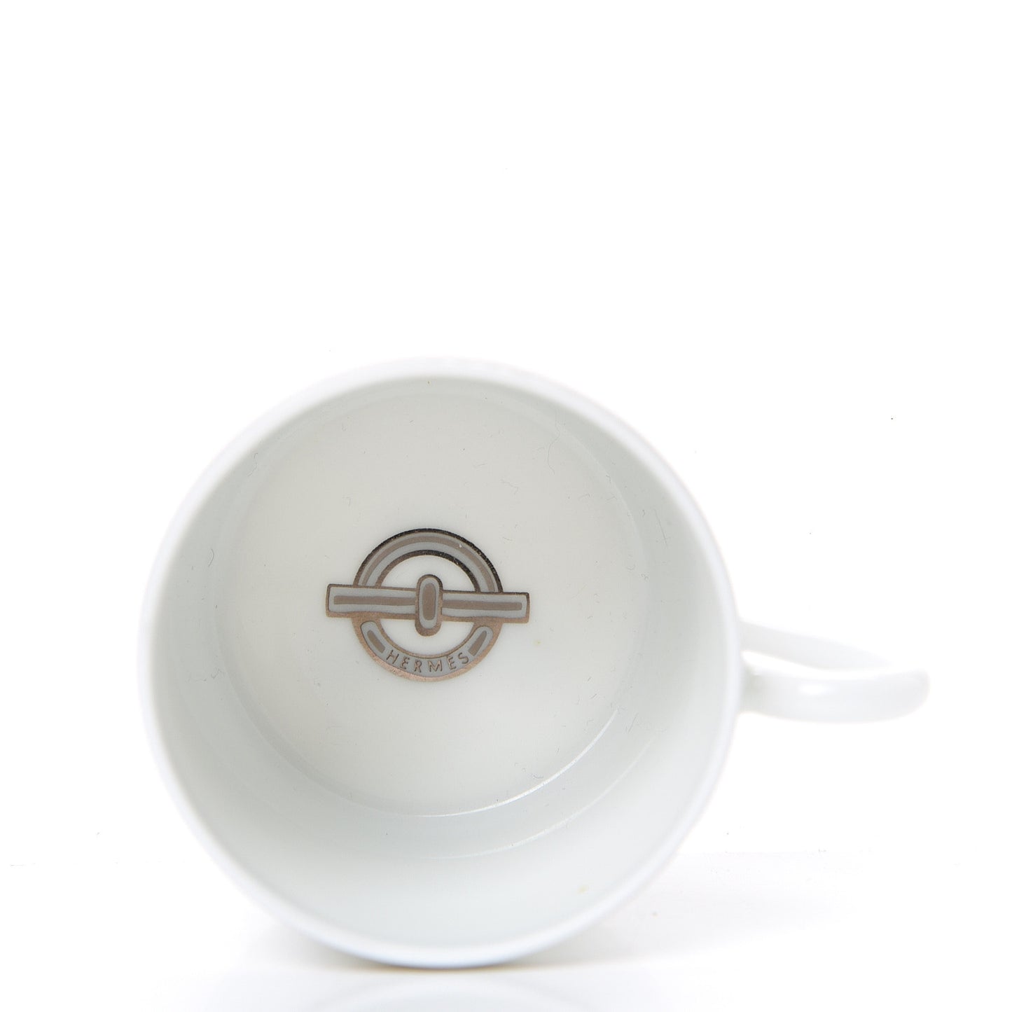 Porcelain Platinum Chaine d'Ancre Tea Cup and Saucer Set of 2
