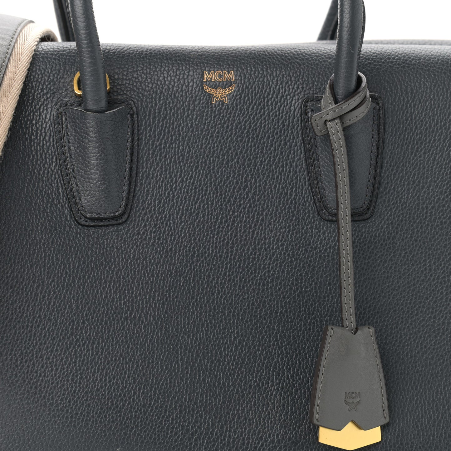 Grained Calfskin Medium Milla Tote Phantom Grey