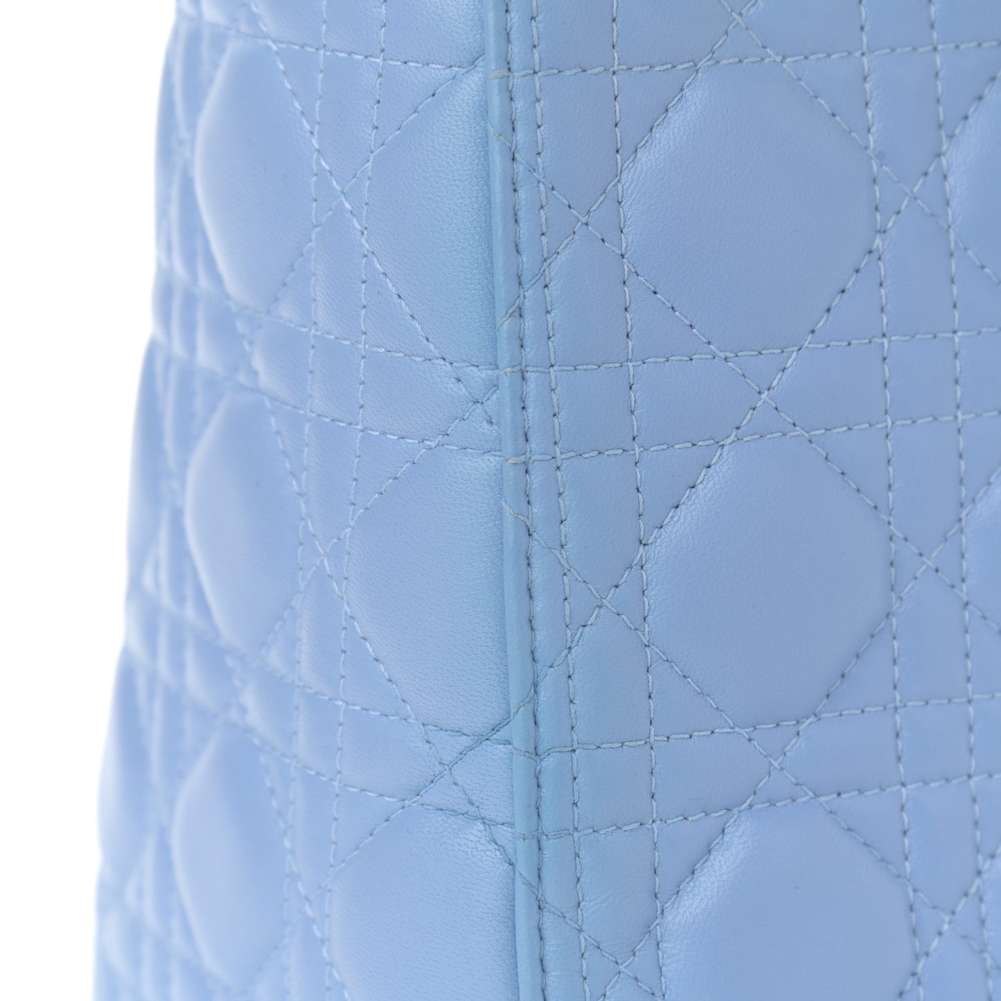 Lambskin Cannage Medium Lady Dior Light Blue