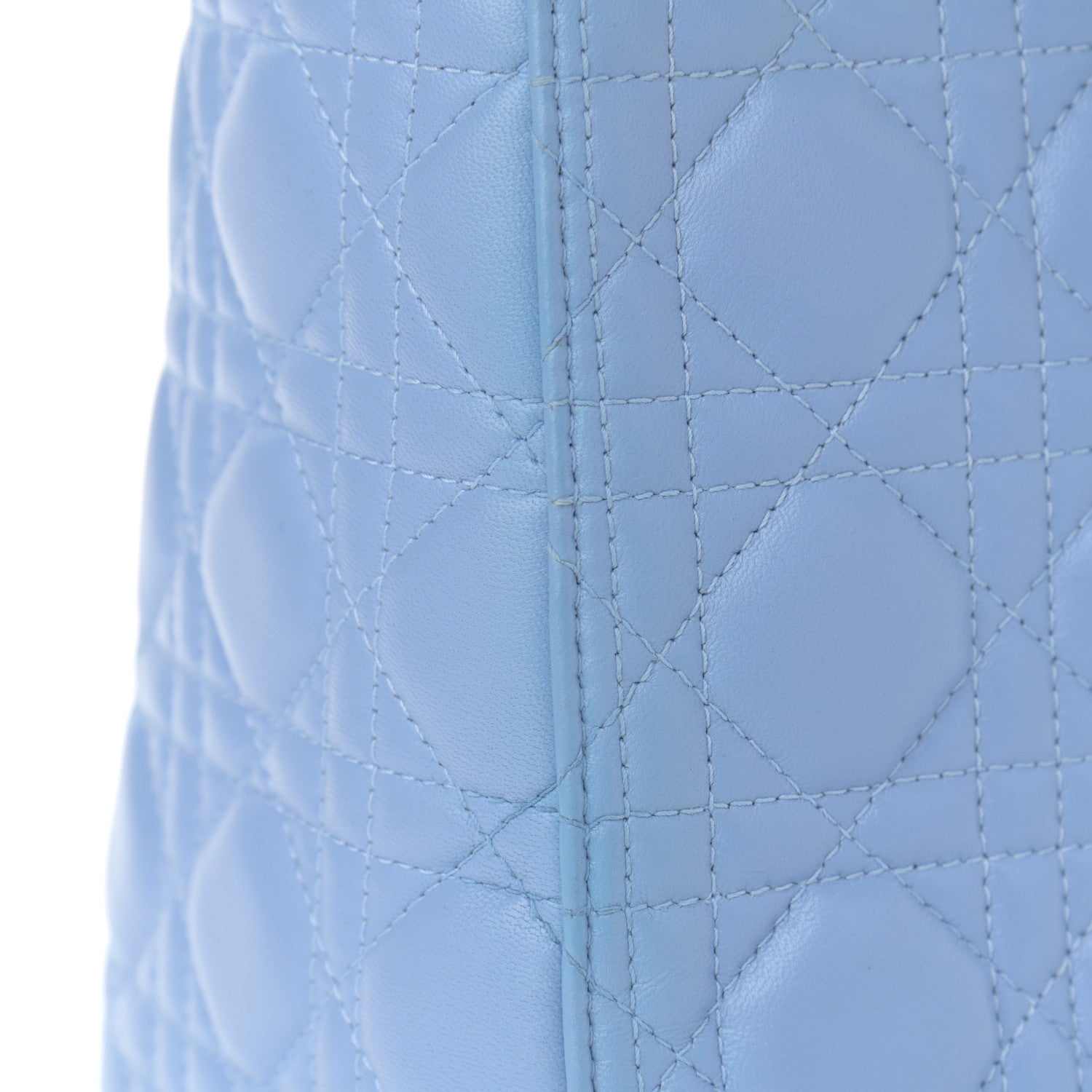 Christian Dior Lambskin Cannage Medium Lady Dior Light Blue 10 of 11