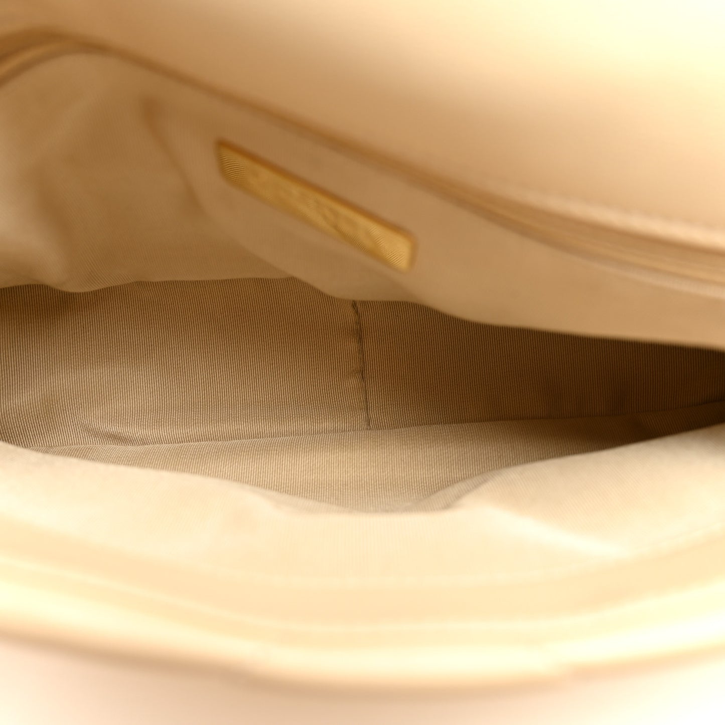 Lambskin Quilted Medium Chanel 19 Flap Light Beige
