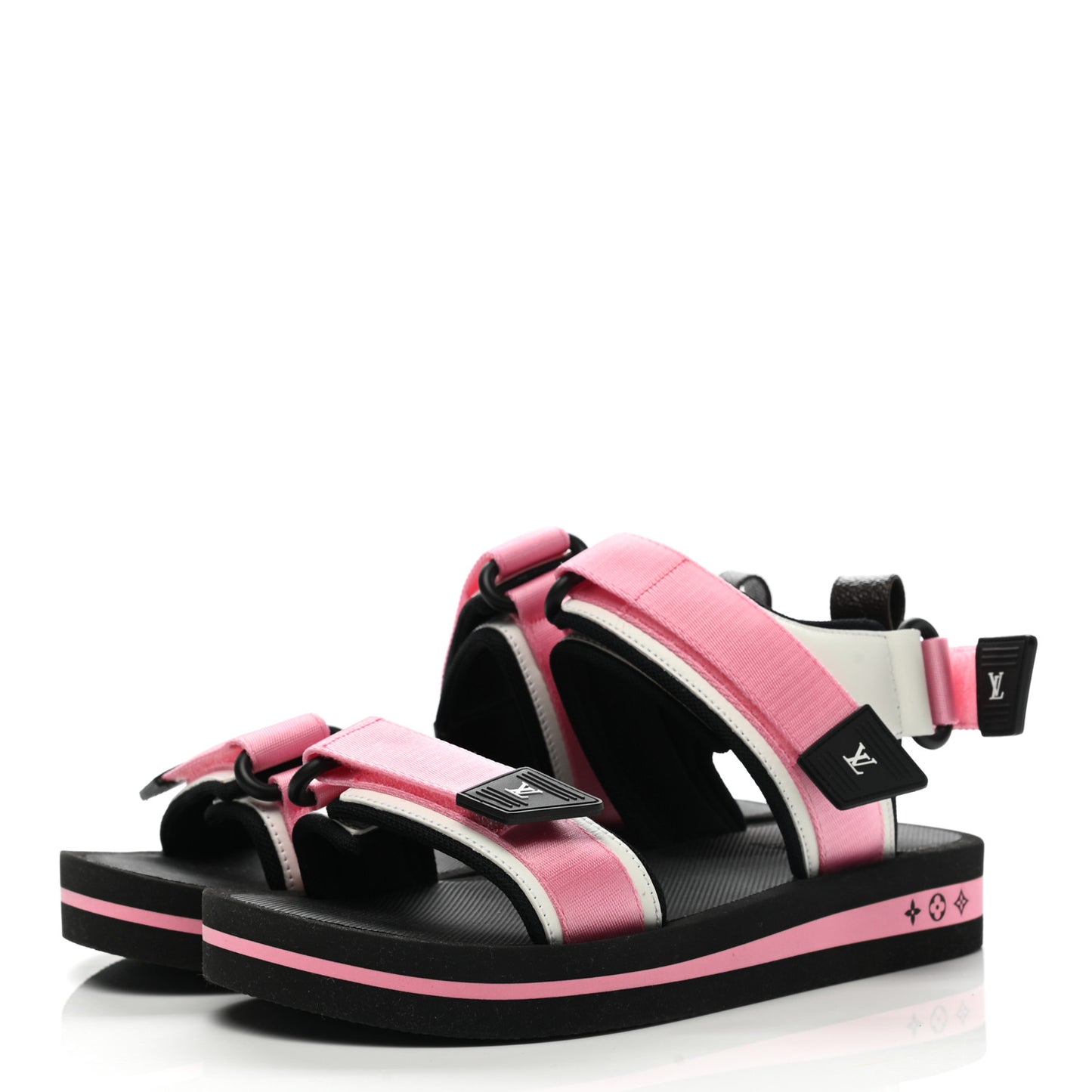 Monogram Flat Arcade Sandals 36.5 Pink