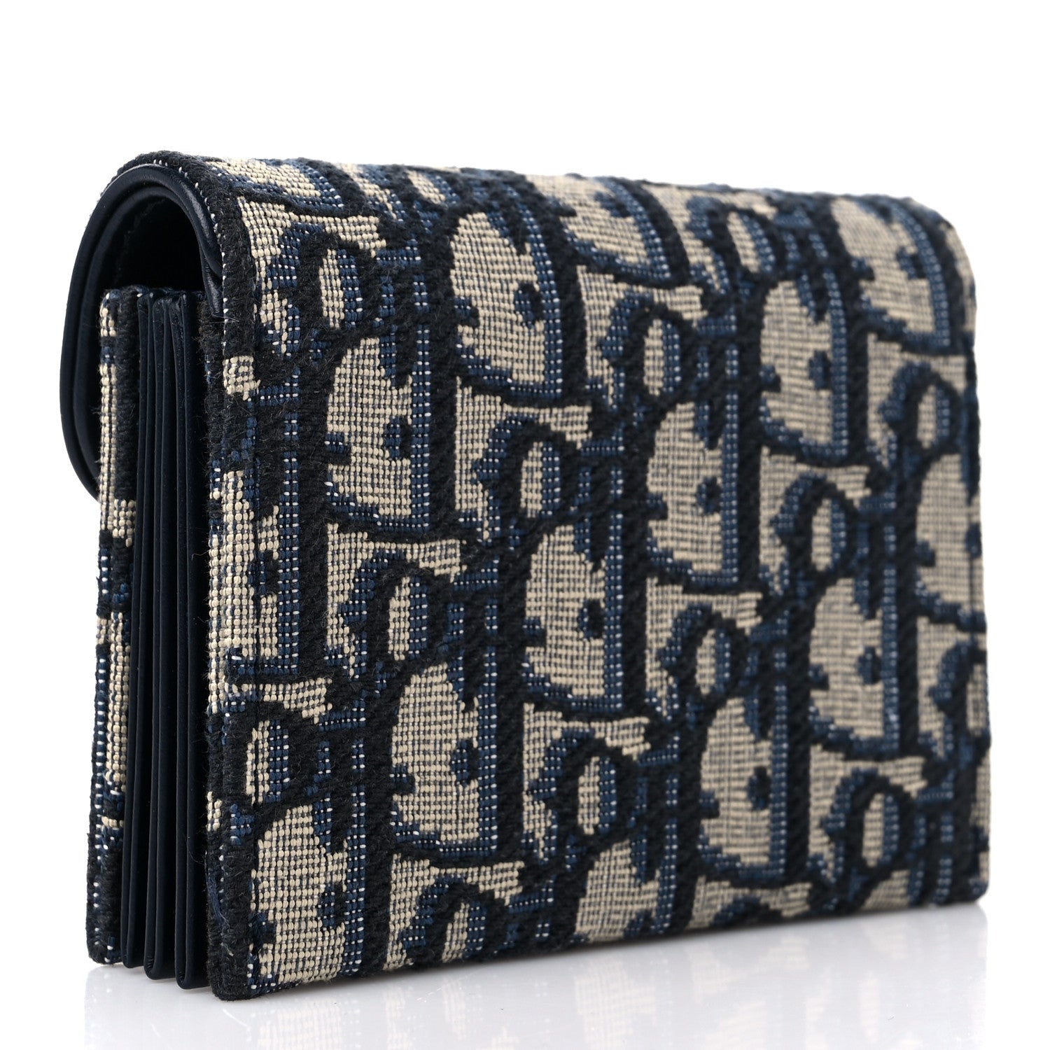 Christian Dior Oblique Saddle 5-Gusset Card Holder Blue 3 of 11