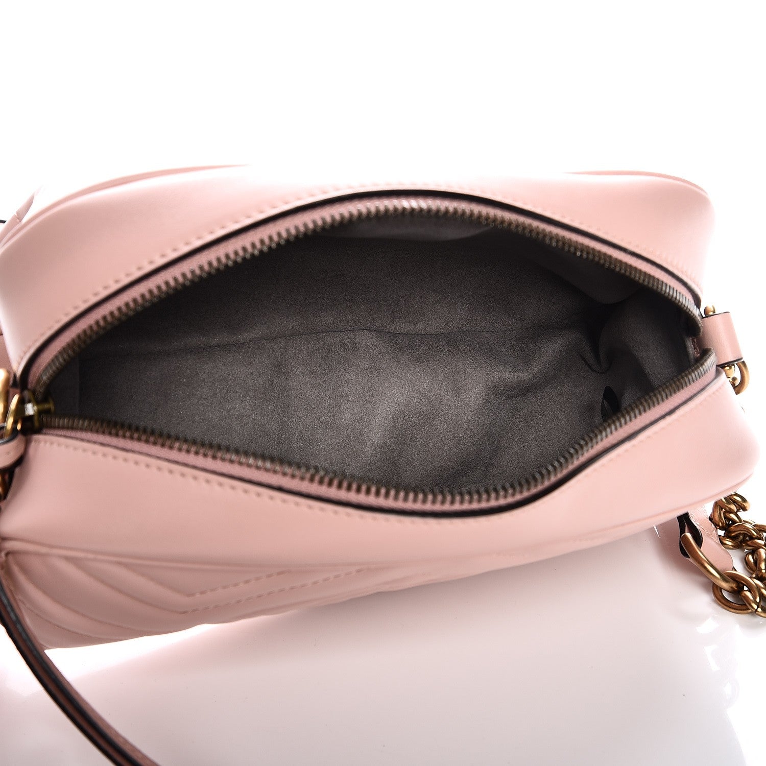 Gucci Calfskin Matelasse Small GG Marmont Chain Shoulder Bag Perfect Pink 5 of 8
