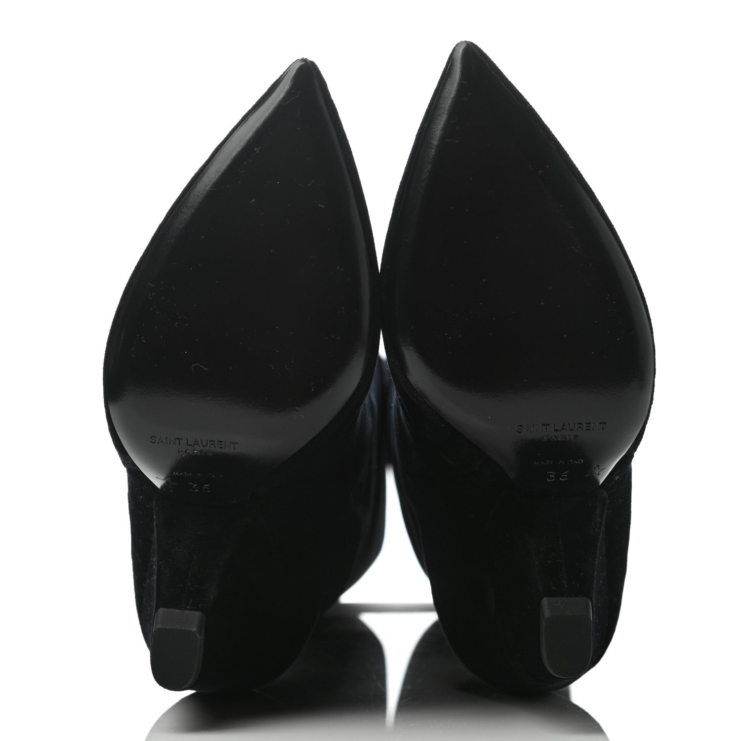 Saint Laurent Velvet Niki 105 Thigh High Boots 36 Black 5 of 7
