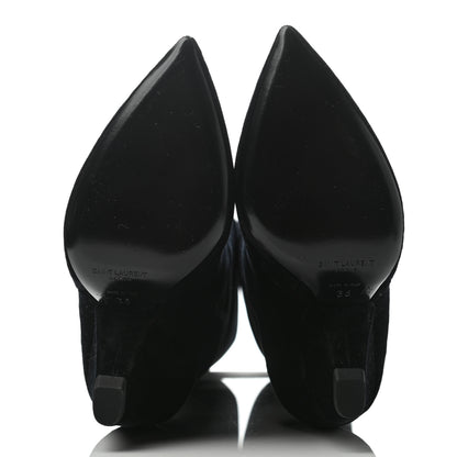 Saint Laurent Velvet Niki 105 Thigh High Boots 36 Black 5 of 7