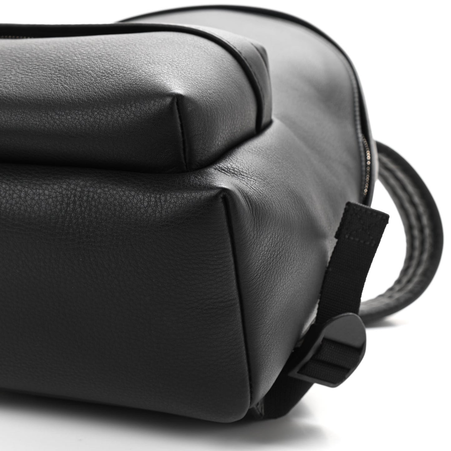 Smooth Calfskin Logo Small Everyday Backpack Black White