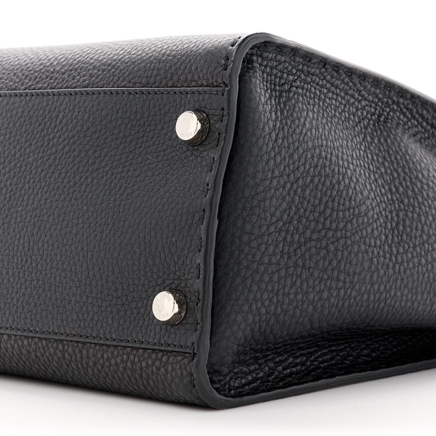 Fendi Cuoio Romano Selleria Monster Eyes Inlay Mens Large Peekaboo Iconic Essential Satchel Black Sunflower 8 of 10