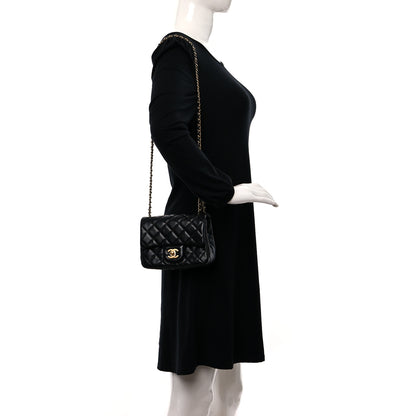Chanel Lambskin Quilted Mini Pearl Crush Flap Black 2 of 10