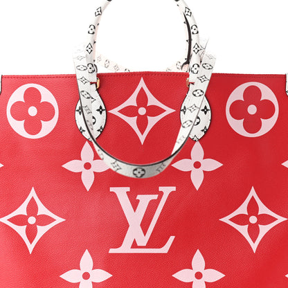 Louis Vuitton Monogram Giant Onthego GM Rouge Rose 7 of 14