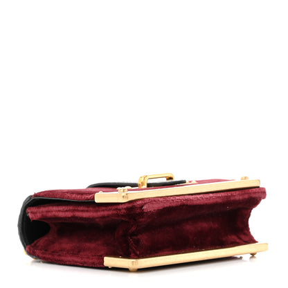 Prada Velvet Crocodile Micro Cahier Bag Ribes Black 4 of 12