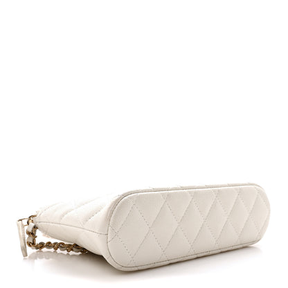 Chanel Caviar Quilted Classic Clutch With Chain White 4 of 11