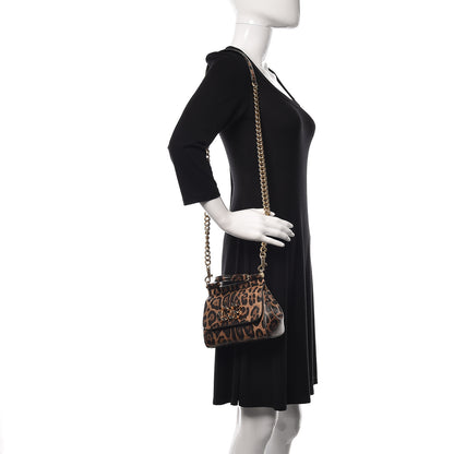 Dolce & Gabbana Dauphine Studded Leopard Print Mini Miss Sicily Satchel Naturale 2 of 8