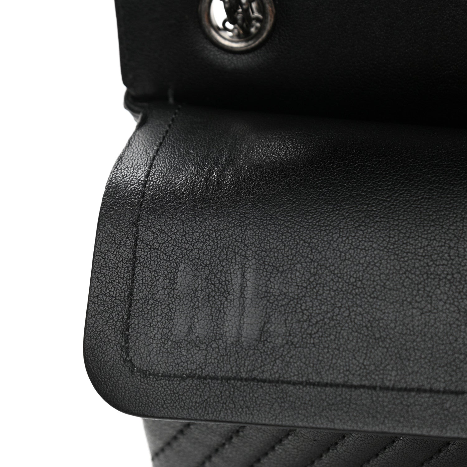 Chanel Sheepskin Chevron Quilted Studded 2.55 Reissue 226 Flap Black 11 of 13