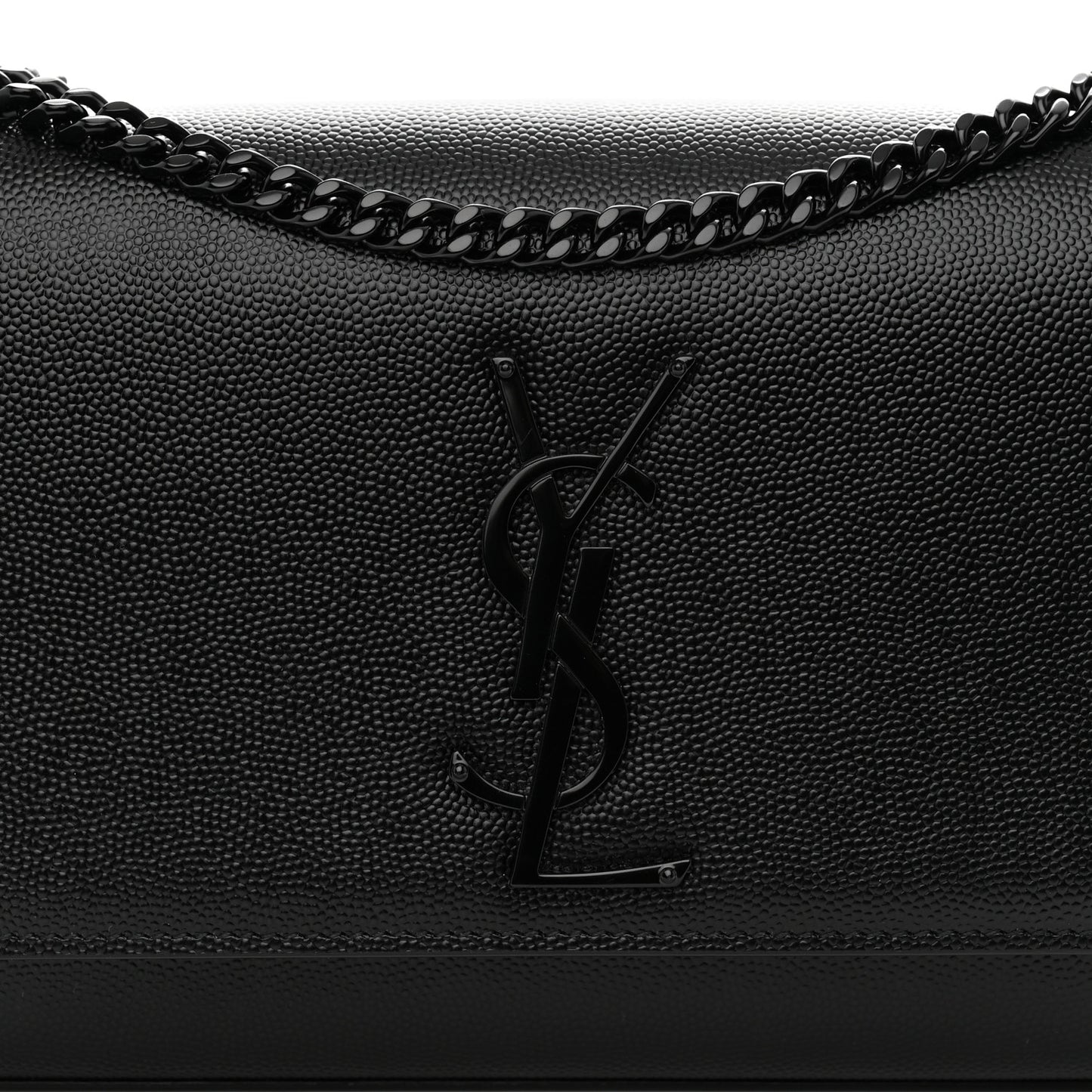Grain De Poudre Small Monogram Monochrome Kate Satchel Black