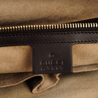 Gucci Canvas Large Signature Web Tote Dark Brown 6 of 7